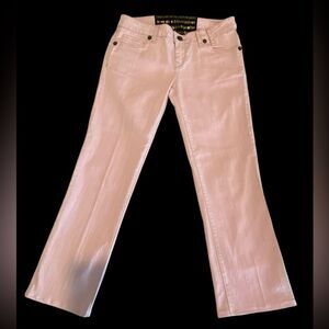 RARE ROCKSTAR ORIGINAL Nickelback women’s Light pink cropped jean NWOT size 6/28